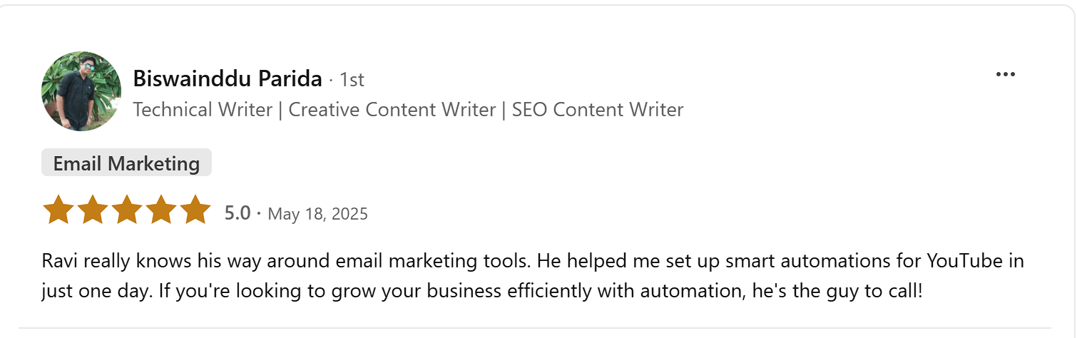 Client feedback on delivery speed
